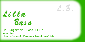 lilla bass business card